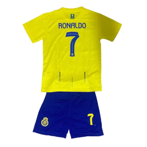 Al-Nassr FC Børn HjemmebaneSæt 2023 2024– FodboldTrøjer(SS)