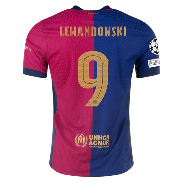 FC Barcelona Lewandowski 9 Hjemme Fodboldtrøjer 2024 2025 – Kortærmet