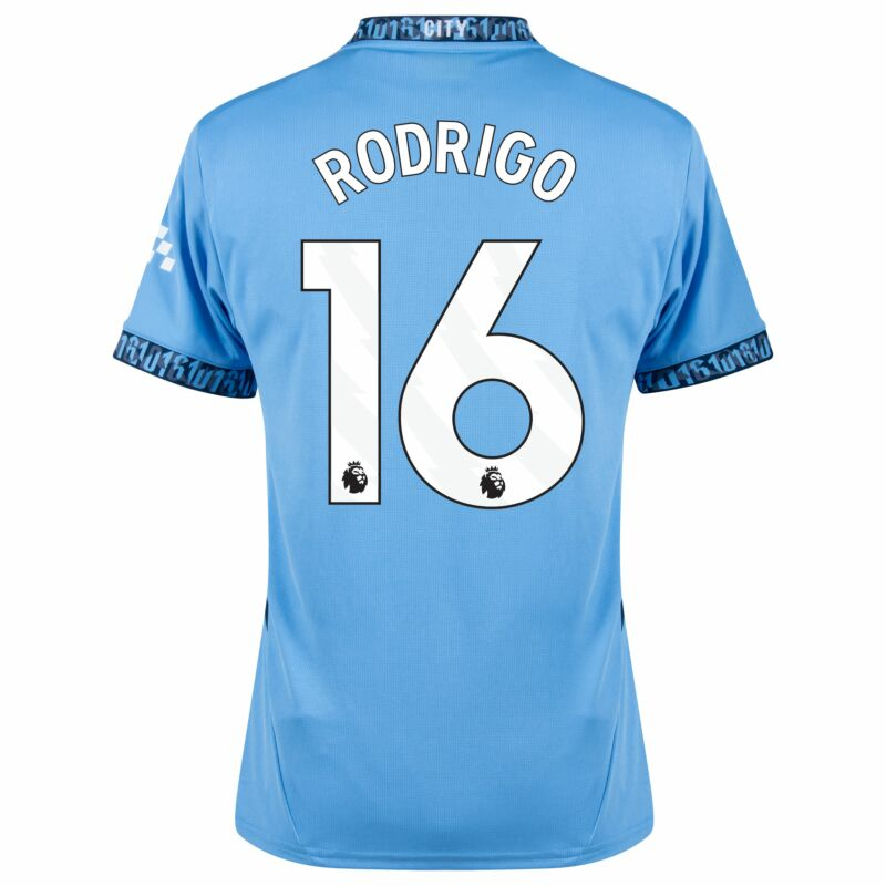 Manchester City Rodrigo 16 Hjemme Fodboldtrøjer 2024 2025 – Kortærmet