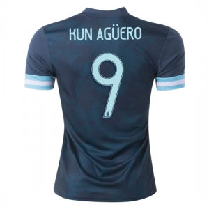 Argentina Sergio Kun Agüero 9 Udebanetrøje 20-21 – Kortærmet