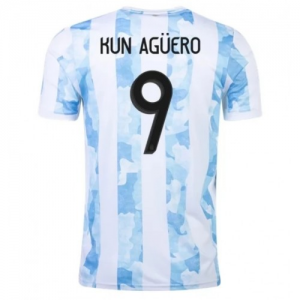 Argentina Sergio Kun Agüero 9 Hjemmebanetrøje 20-21 – Kortærmet