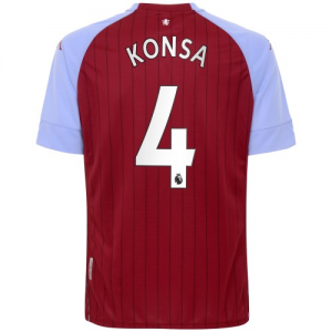 Aston Villa Ezri Konsa 4 Hjemmebanetrøje 2020 21 – Kortærmet