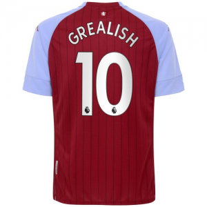 Aston Villa Jack Grealish 10 Hjemmebanetrøje 2020 21 – Kortærmet