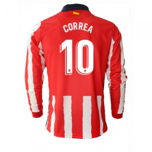 Atletico Madrid Angel Correa 10 Hjemmebanetrøje 2020 21 – Langærmet