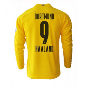 BVB Borussia Dortmund Erling Haaland 9 Hjemmebanetrøje 2020 21 – Langærmet