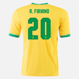 Brasilien Roberto Firmino 20 Hjemmebanetrøje 20-21 – Kortærmet