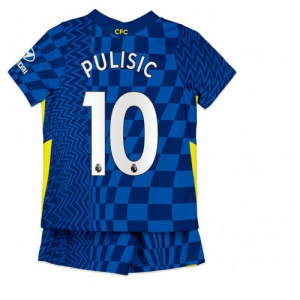 Chelsea Christian Pulisic 10 Børn HjemmebaneSæt 2021 22 – Kortærmet
