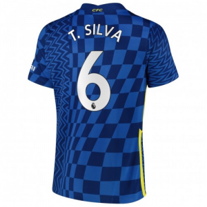 Chelsea Thiago Silva 6 Hjemmebanetrøje 2021-22 – Kortærmet