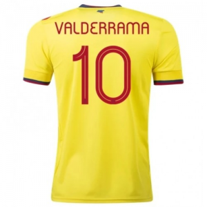 Colombia Carlos Valderrama 10 Hjemmebanetrøje 20-21 – Kortærmet