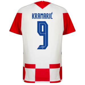 Kroatien Andrej Kramaric 9 Hjemme Trøje EM 2020 – Kortærmet
