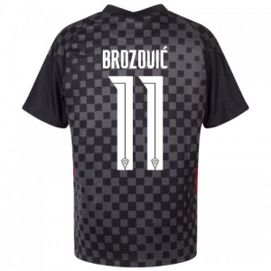 Kroatien Marcelo Brozovic 11 Udebane Trøje EM 2020 – Kortærmet