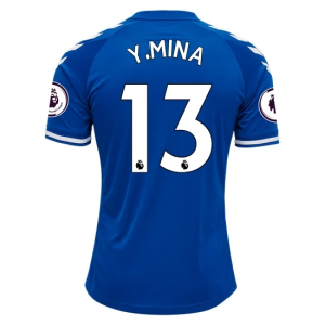 Everton Yerry Mina 13 Hjemmebanetrøje 2020 21 – Kortærmet