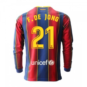 FC Barcelona Frenkie De Jong 21 Hjemmebanetrøje 2020 21 – Langærmet