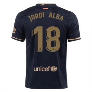 FC Barcelona Jordi Alba 18 Udebanetrøje 2020 21 – Kortærmet