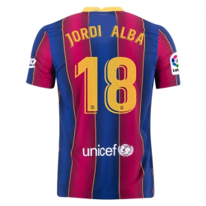 FC Barcelona Jordi Alba 18 Hjemmebanetrøje 2020 21 – Kortærmet