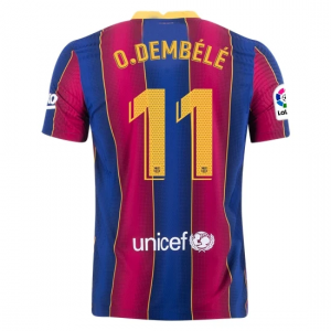 FC Barcelona Ousmane Dembele 11 Hjemmebanetrøje 2020 21 – Kortærmet
