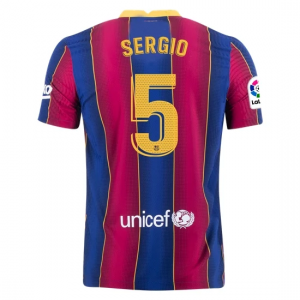 FC Barcelona Sergio Busquets 5 Hjemmebanetrøje 2020 21 – Kortærmet