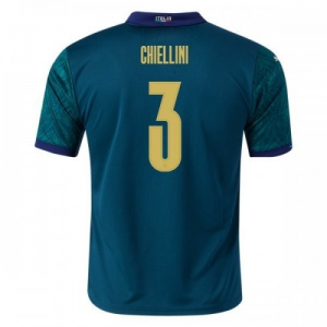 Italien Giorgio Chiellini 3 Tredje Trøje EM 2020 – Kortærmet