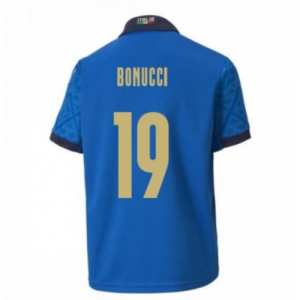 Italien Leonardo Bonucci 19 Hjemme Trøje EM 2020 – Kortærmet