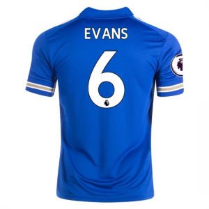 Leicester City Jonny Evans 6 Hjemmebanetrøje 2020 21 – Kortærmet
