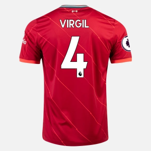 Liverpool Virgil van Dijk 4 Hjemmebanetrøje 2021-22 – Kortærmet