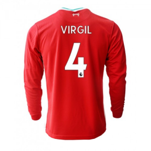 Liverpool Virgil van Dijk 4 Hjemmebanetrøje 2020 21 – Langærmet