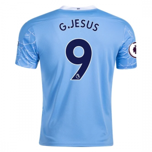 Manchester City Gabriel Jesus 9 Hjemmebanetrøje 2020 21 – Kortærmet