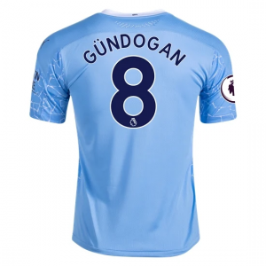 Manchester City Ilkay Gündoğan 8 Hjemmebanetrøje 2020 21 – Kortærmet