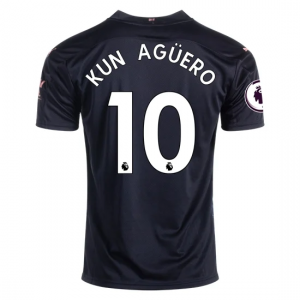 Manchester City Sergio Agüero 10 Udebane trøjer 2020 21 – Kortærmet