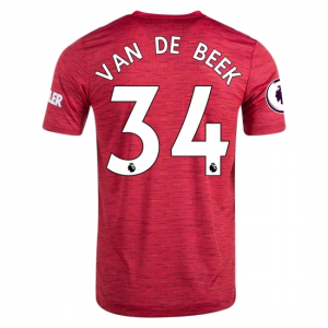 Manchester United Donny van de Beek 34 Hjemmebanetrøje 2020 21 – Kortærmet