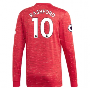 Manchester United Marcus Rashford 10 Hjemmebanetrøje 2020 21 – Langærmet