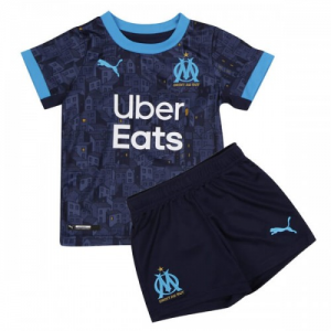 Olympique de Marseille Børn Udebanetrøje 2020 21 – Kortærmet