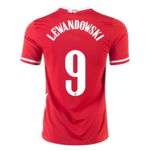 Polen Robert Lewandowski 9 Udebane trøjer EM 2020 – Kortærmet