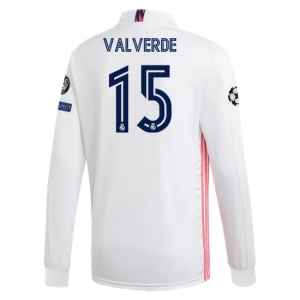 Real Madrid Federico Valverde 15 Hjemmebanetrøje 2020 21 – Langærmet