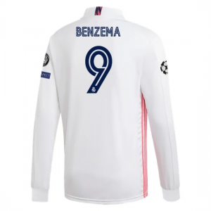 Real Madrid Karim Benzema 9 Hjemmebanetrøje 2020 21 – Langærmet