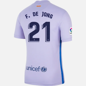 Barcelona Frenkie de Jong 21 Ude Trøjer  2021/22 – Kortærmet
