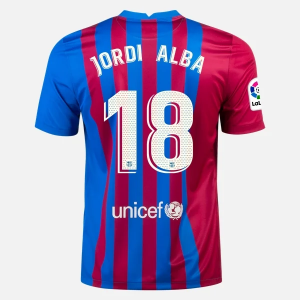 Barcelona Jordi Alba 18 Hjemme Trøjer  2021/22 – Kortærmet