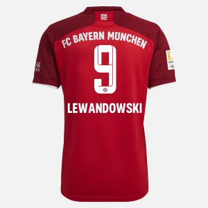 FC Bayern München Robert Lewandowski 9 Hjemmebanetrøje 2021 2022 – FodboldTrøjer(S/S)