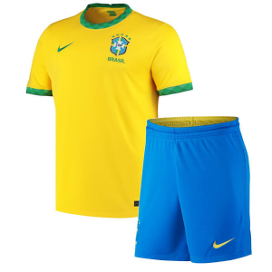 Brasilien Børn HjemmebaneSæt 2021 – FodboldTrøjer(S/S)