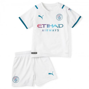 Manchester City Børn Ude Trøjer 2021 2022 – FodboldTrøjer(S/S)