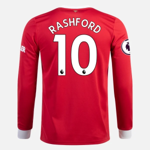 Manchester United Marcus Rashford 10 Hjemme Trøjer 2021/22 – Langærmet