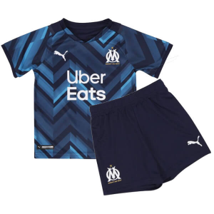 Olympique Marseille Børn UdebaneSæts 2021 2022 – FodboldTrøjer(S/S)