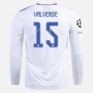 Real Madrid Federico Valverde 15 Hjemme Trøjer 2021/22 – Langærmet