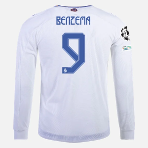 Real Madrid Karim Benzema 9 Hjemme Trøjer 2021/22 – Langærmet