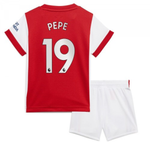Arsenal Nicolas Pepe 19 Børn HjemmebaneSæts 2021 2022 – FodboldTrøjer(S/S)