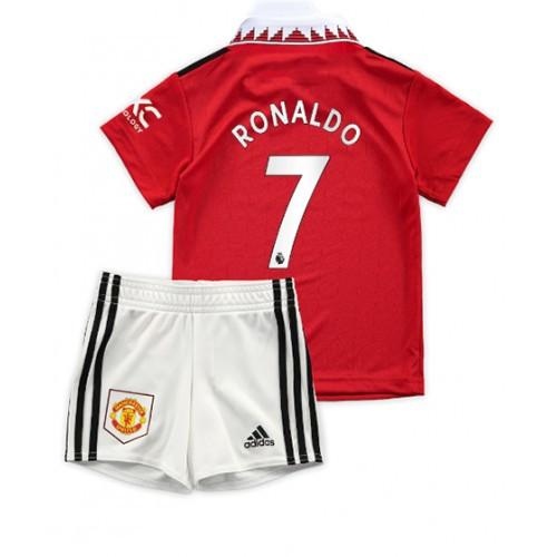 Manchester United Cristiano Ronaldo #7 Børn HjemmebaneSæt 2022 23 – FodboldTrøjer(SS)