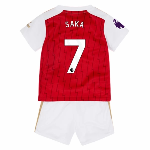 Arsenal Bukayo Saka 7 Børn HjemmebaneSæt 2023 2024– FodboldTrøjer(SS)