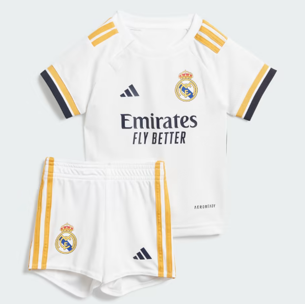 Real Madrid Børn HjemmebaneSæt 2023 2024– FodboldTrøjer(SS)