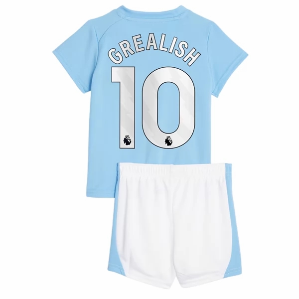 Manchester City Jack Grealish 10 Børn HjemmebaneSæt 2023 2024– FodboldTrøjer(SS)