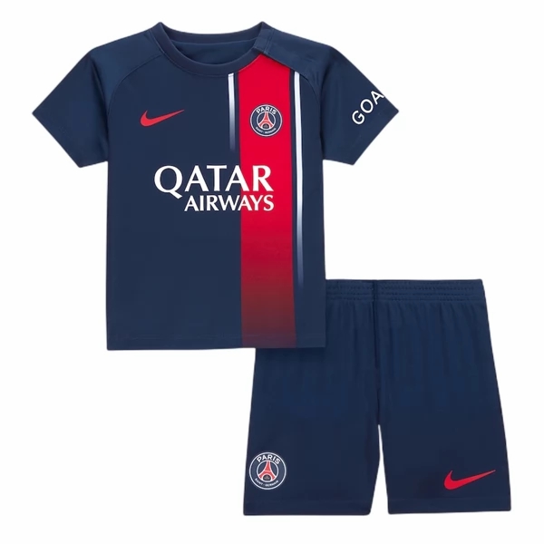 Paris Saint Germain PSG Kylian Mbappé 7 Børn HjemmebaneSæt 2023 2024– FodboldTrøjer(SS)